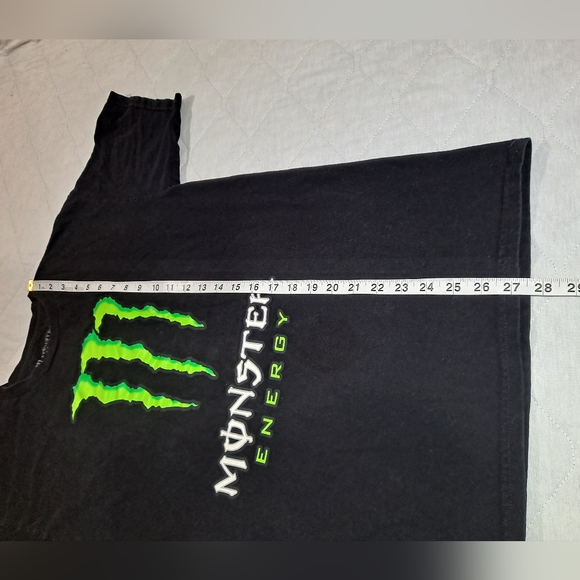 Monster Energy Adult T-shirt Medium Black/Neon Green Unisex "Unleash The Beast" - Picture 8 of 8